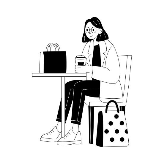 Drinking Coffee illustration