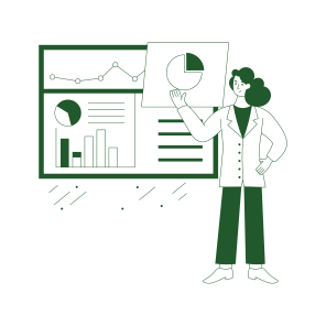 Explaining Results, Briefing, Presenting, Statistician, Report icon