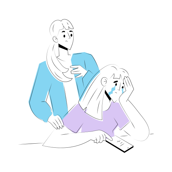 Friends Breakup, Sad, Unhappy, Crying, Weeping illustration