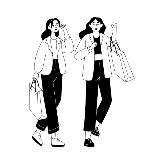 Friends Shopping illustration