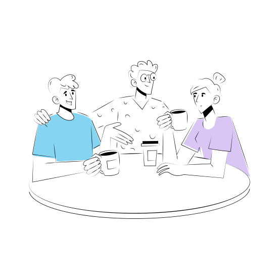 Friends Talk, Gossip, Talk, Chat, Togetherness illustration