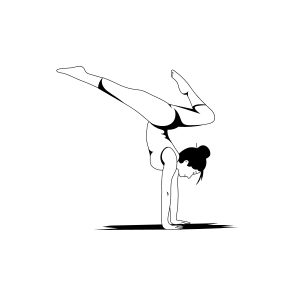 Handstand Split, Inversion, Asanas, Yoga, Fitness, Workout, Exercise, icon