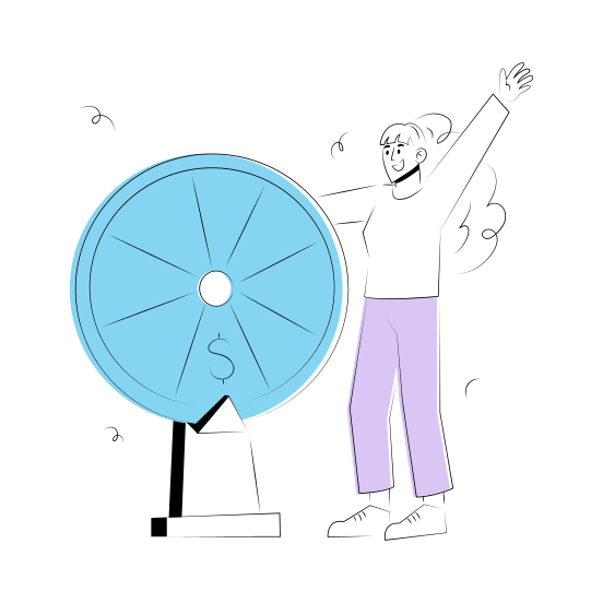 Lottery, Luck, Spin Wheel, Game, Fun illustration