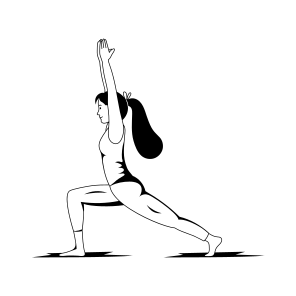 Lunging Forward, Anjaneya, Asanas, Yoga, Fitness, icon