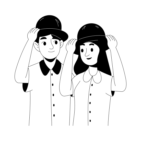 Matching Hats illustration