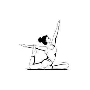 Pigeon Pose, Seated, Yoga, Fitness, Workout, icon