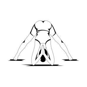 Prasarita Padottanasana, Fitness, Yoga, Workout, Exercise, icon
