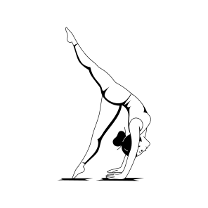Revolved Triangle, Pose, Yoga, Fitness, Workout, icon