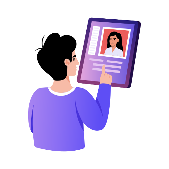 Student Portal, Dashboard, Profile, Data, Record illustration