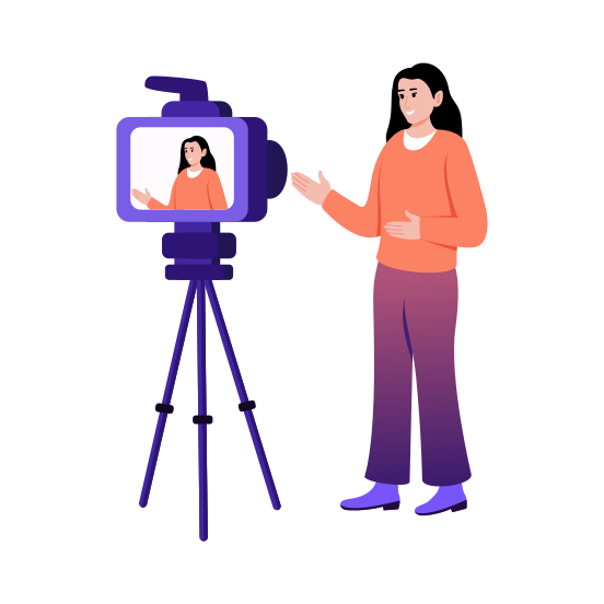 Teacher Recording, Videography, Camera, Lecture illustration