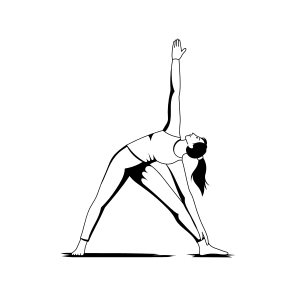 Triangle Pose, Asanas, Yoga, Fitness, Workout, icon