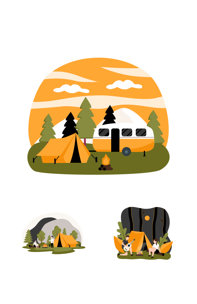 Camping Illustration Large Set Preview