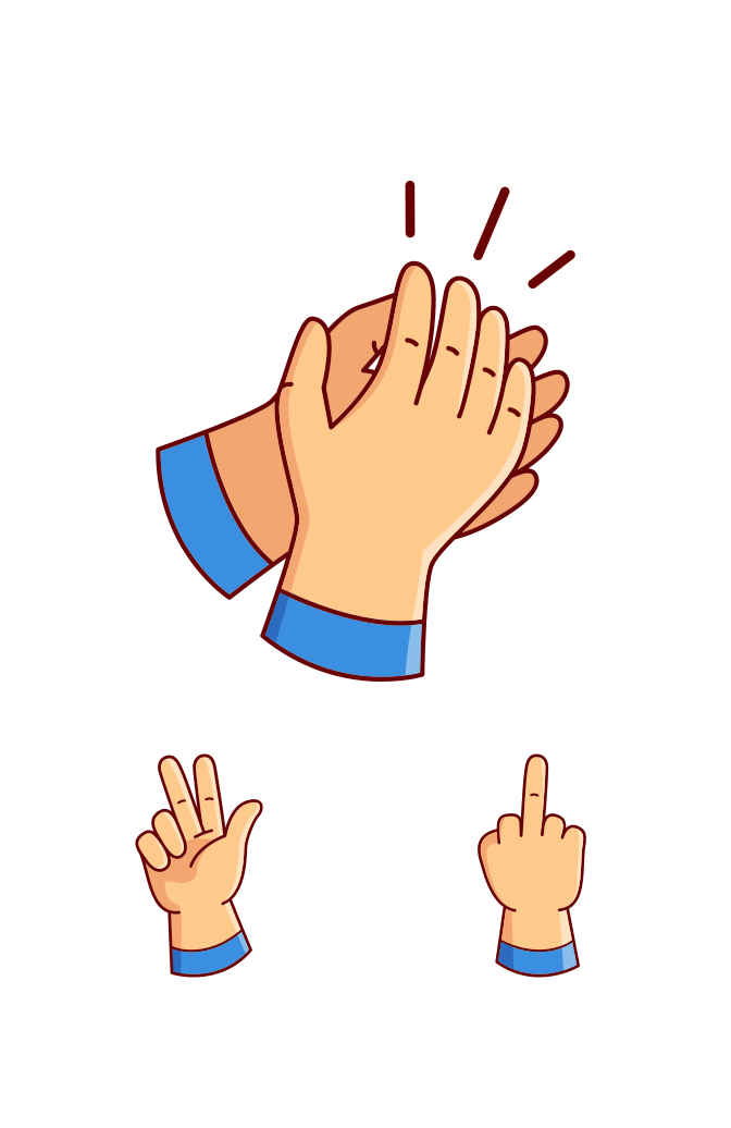 Hand Gesture Illustration Large Set Preview