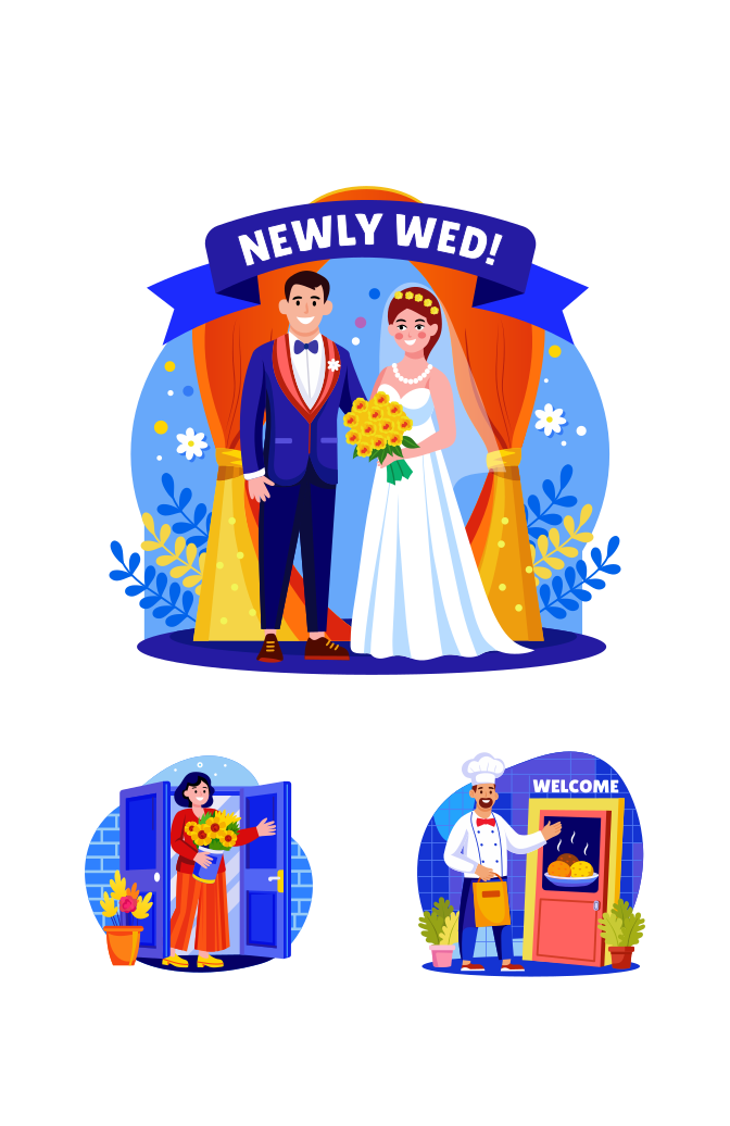 Welcome Illustration Art Set Large Set Preview